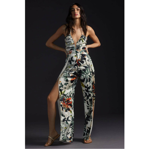 Anthropologie Pants - Katie May by Anthropologie Floral Silky Jumpsuit - New Medium